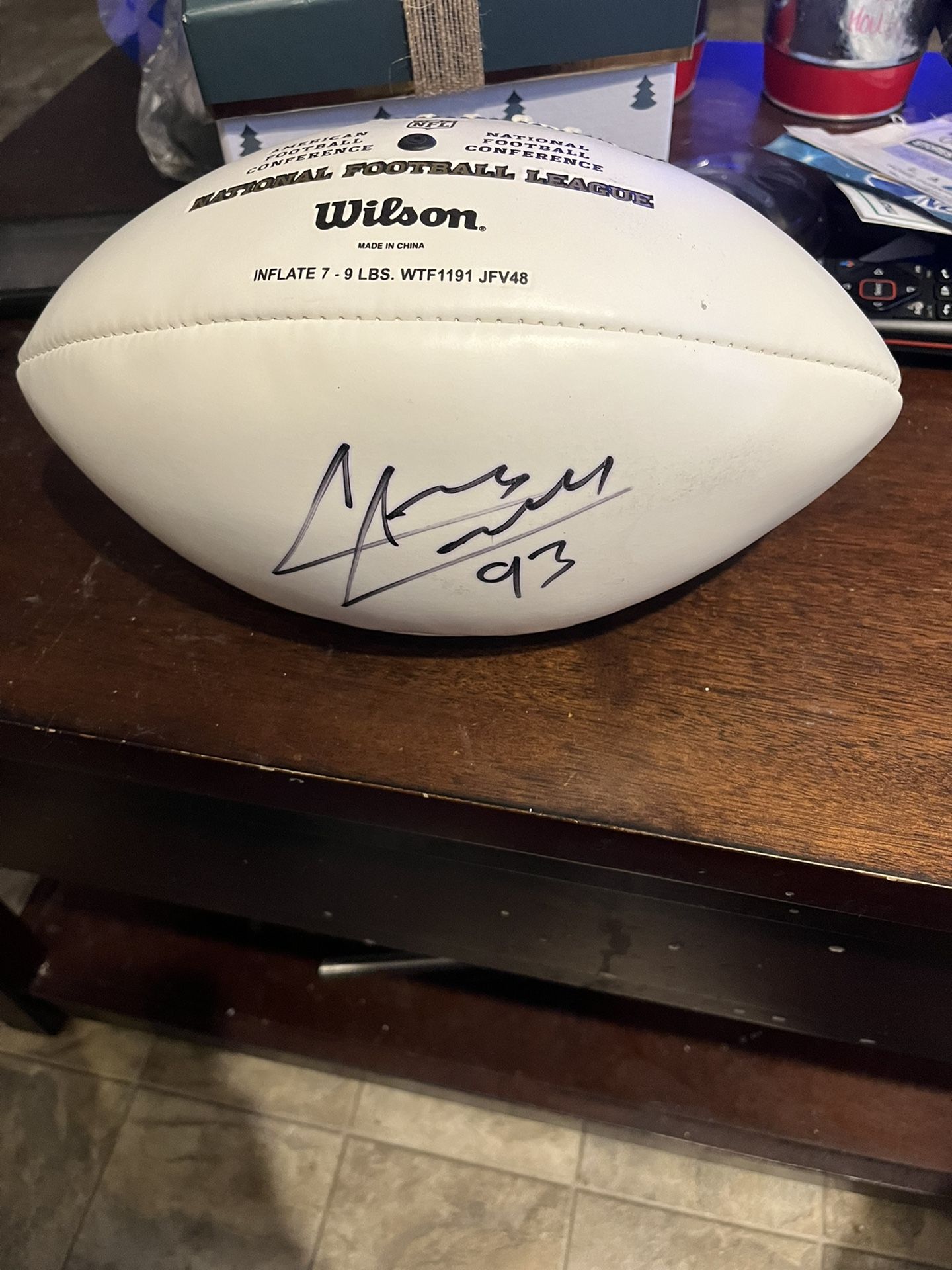 Arizona Cardinals Signed Calais Campbell Football