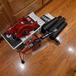 Toro Corded Electric 'Ultra' blower/vacuum/mulcher, Homelite 14" Chainsaw