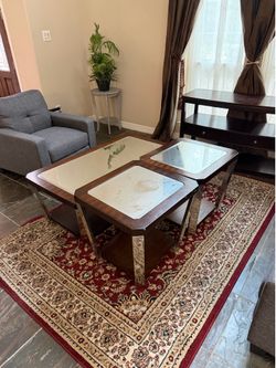 Living room glass table