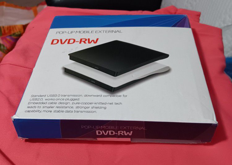 POP-UP MOBILE EXTERNAL DVD-RW 2.0 3.0 USB CD Driver Black NEW IN BOX