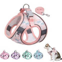 Step in Mesh Dog Harness and Leash Set - Breathable Air Mesh Reflective Escape Proof Dog Harness Ves