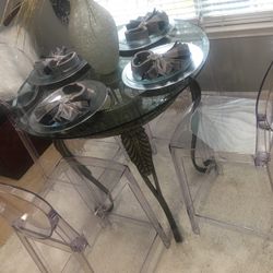 Modern Stackable Stacking Plastic Clear Transparent Armless Bar Counter Stools 