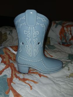 Very Unique Blue Country Flare Cowgirl Boot Wax Melts Warmer