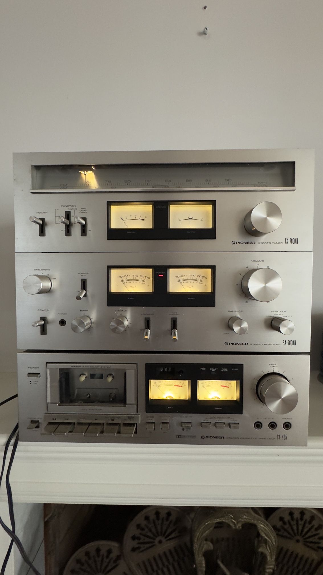 Vintage Pioneer Stereo System From Japan. Tested In Good Working Order. Amp, Tuner & Tape Deck