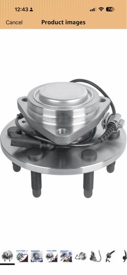 515097 2WD Front Rear Wheel Hub Bearing Compatible with 2007-13 Silverado 6Lugs 2WD Front Wheel Hub with ABS Compatible with 2007-2014 Cadillac Escala