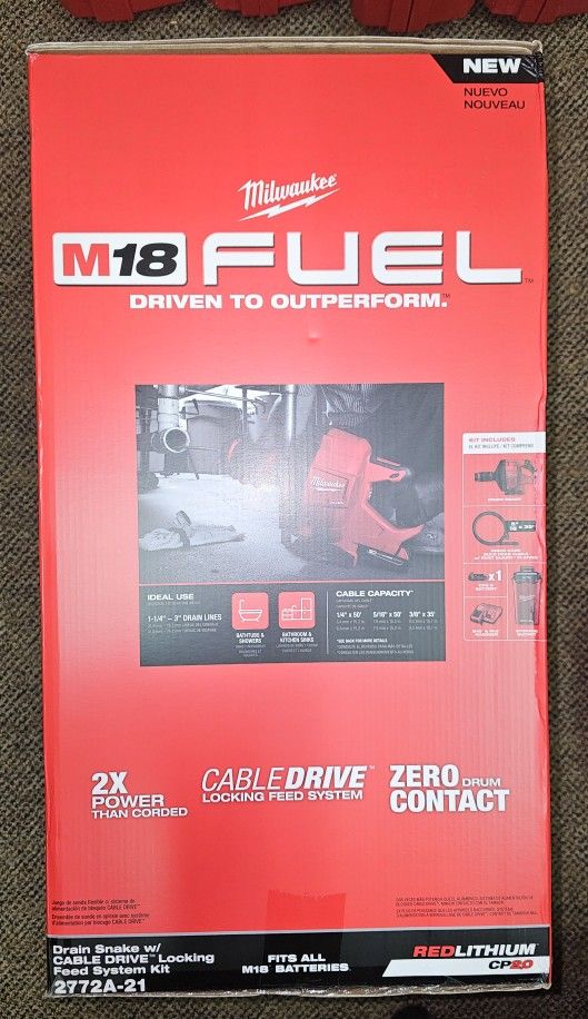 Milwaukee M18 FUEL 18V LITHIUM-ION BRUSHLESS CORDLESS SNAKE KIT