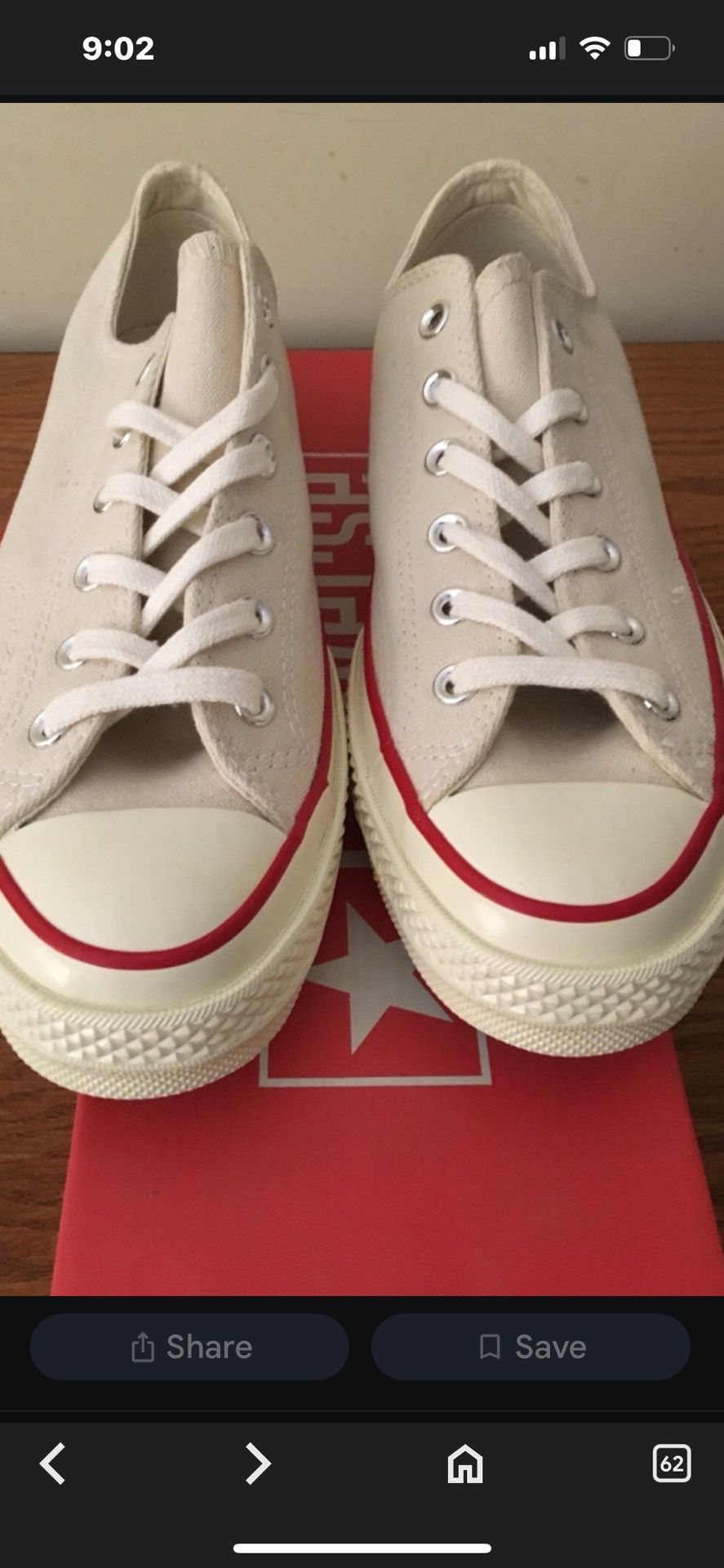 Converse White 1970s Vintage Shoes for Men