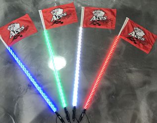 Deluxe Lighted Whips 20 colors 200 combinations 5ft