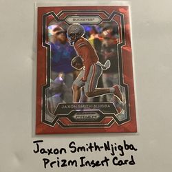 Jaxon Smith-Njigba Seattle Seahawks WR Prizm Short Print Insert Card. 