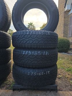 275-65-18" Goodyear Wrangler Territory AT Used Tires