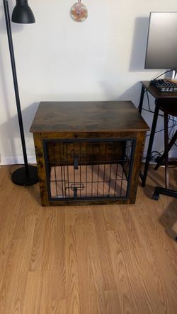 27.5 Inch Dog Crate/side Table Brown