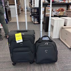 Delsey 2-piece Under Seater & Carry-On Luggage Set, New  