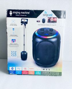 New Open Box Singing Machine SingCast Bluetooth Video Casting Karaoke Machine