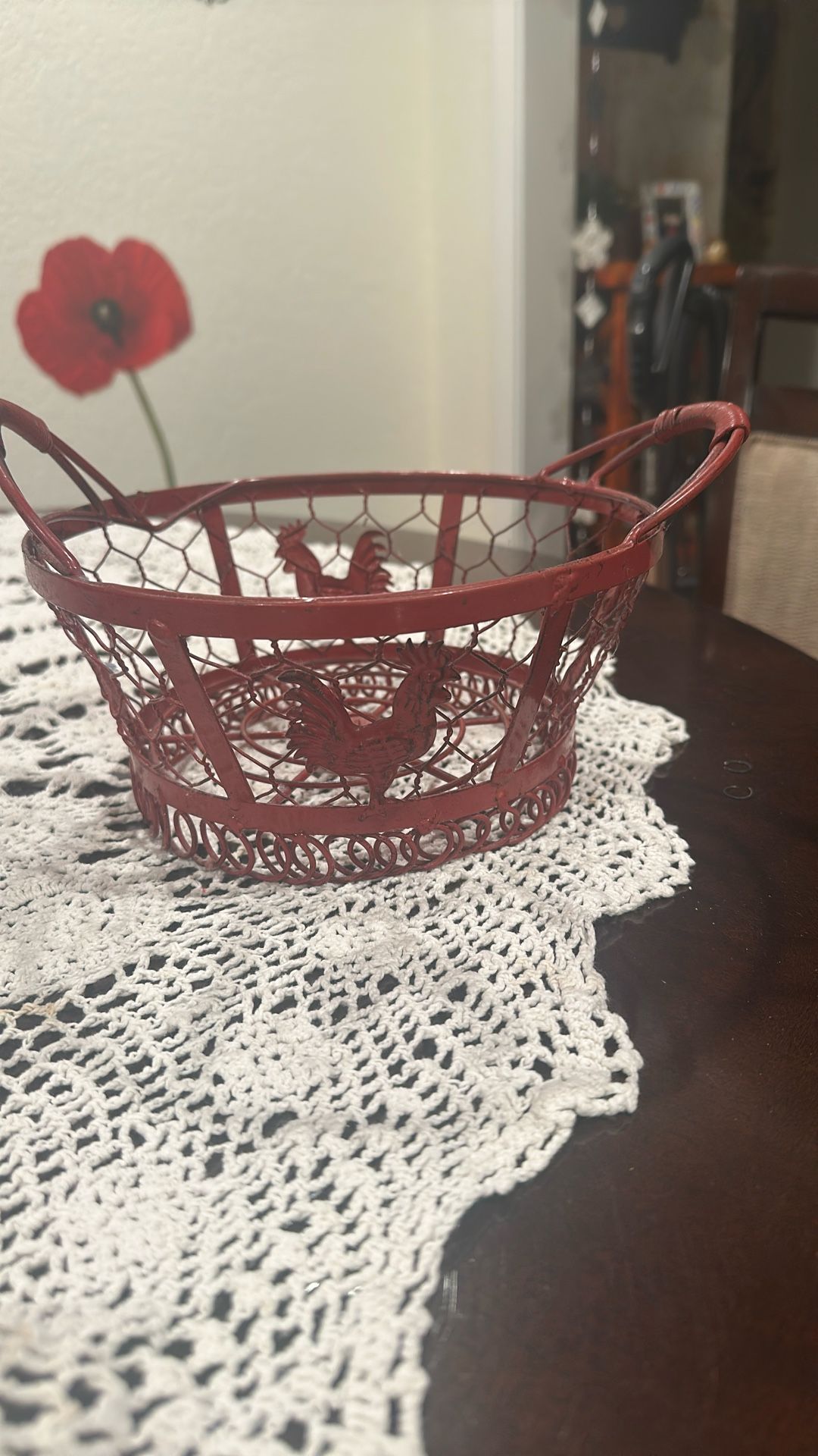 Rooster Wire Basket