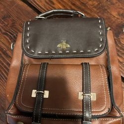 Little Bee Vintage Leather Backpack