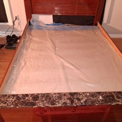 Queen Size Bedroom Set (No Mattress) This Is A Platform Bed No Box Spring Necessary, Mirror Is Detached But Can Be Mounted To The Long Dresser.