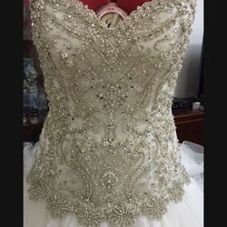 Beaded Wedding Dress Excellent Condition 