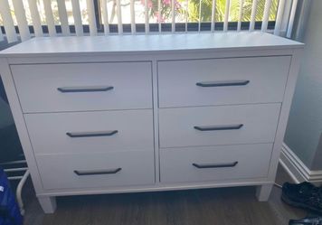 White 6 Drawer Dresser