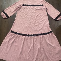 Womans Pink Lace Trim Dress Size 3x By SHEIN #8