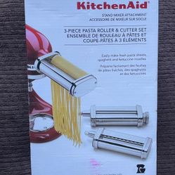 KitchenAid
KSMPRA Pasta Roller Attachments for Most KitchenAid Mixers -
Stainless Steel
