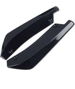 New -Universal Car Bumper Protector, Front Rear Bumper Strip Lip Spoiler, Scratch Protector Carbon Fiber Texture Winglets Side Skirt Extension,A