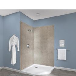 Foremost JetCoat Shower wall system retail $400 you pay $100 has 2" broken edje 