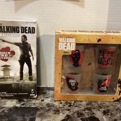 The Walking Dead Shot Glasses And Card Game