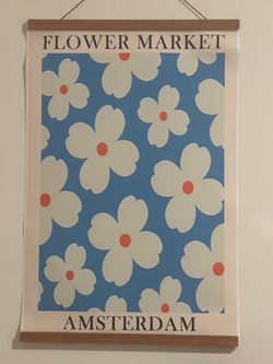 Flower Market Wall Art with Hanger