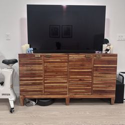 Solid wood TV console