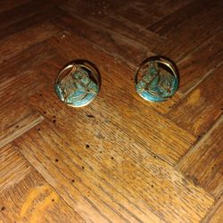 Vintage Cloisonne Horse Brooch Set