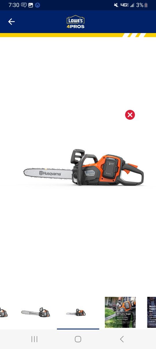 Husqvarna350i  Battery Chainsaw Charger And Battery Included