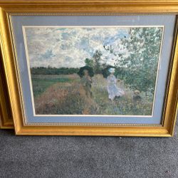 Painting Spring Praire In Gold Frame 