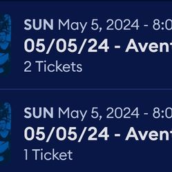 Two Vip Tickets For Aventura And 1 Parking Vip