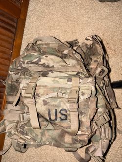 Us military backpack with camel water bag