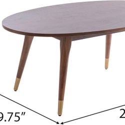 Oval Wood Coffee Table 
