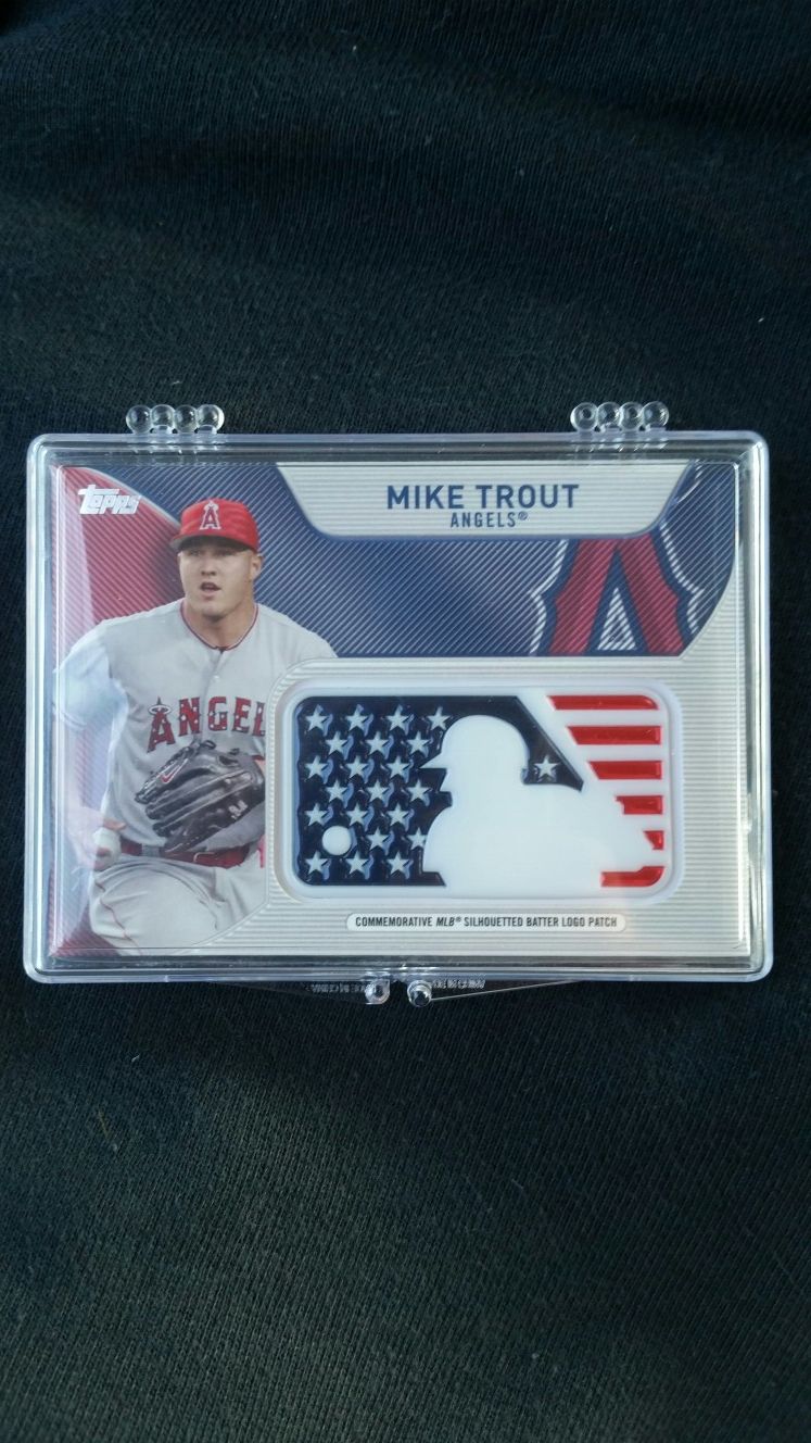 Topps Mike Trout Commemorative MLB Silhouetted Batter Logo Patch