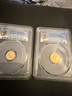 1853/1858 gold coins