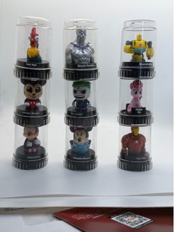 Podz Collectible Figure Lot of 9 - Disney, Marvel, DC, Transformers