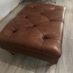 Leather Ottoman