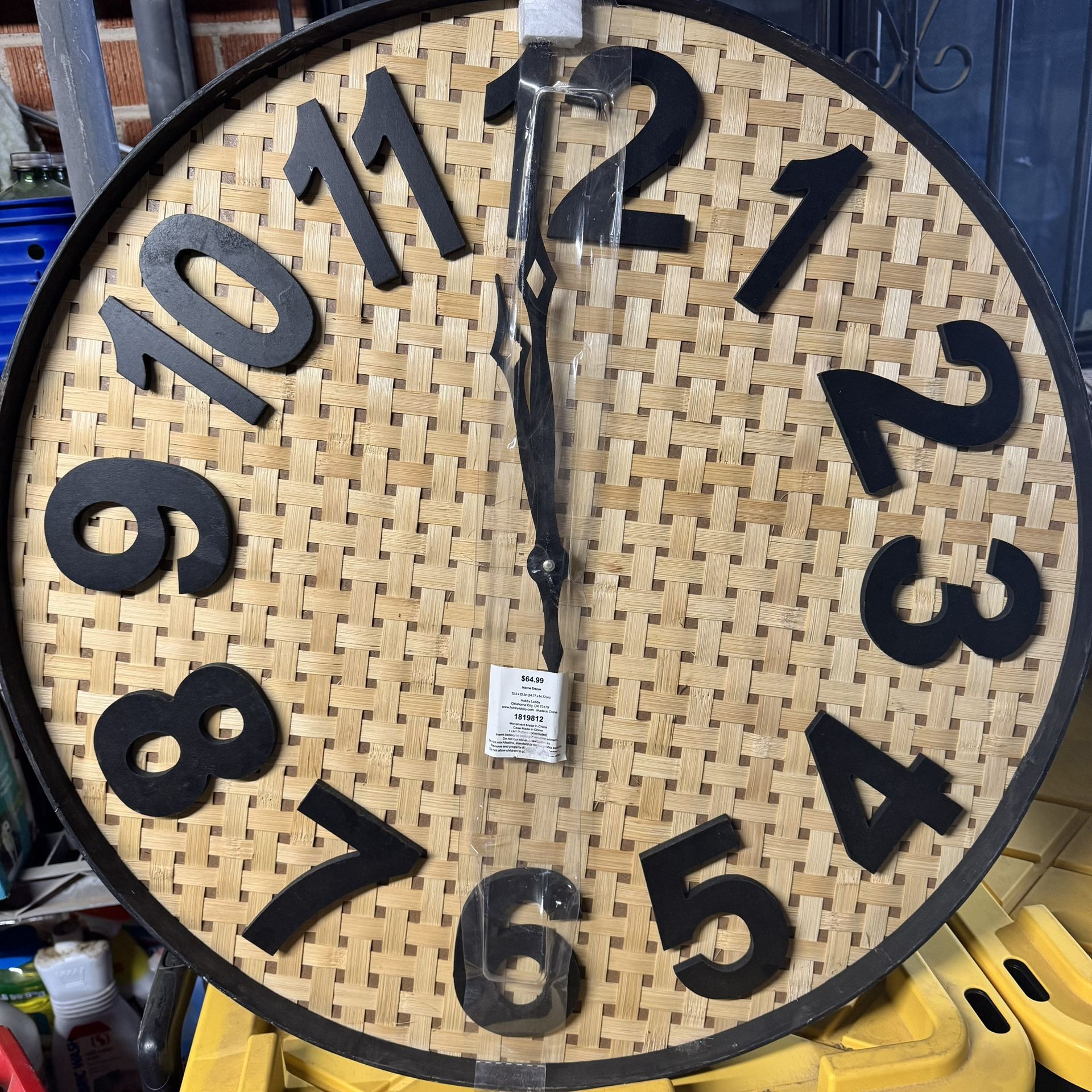 Hobby Lobby Rattan Clock