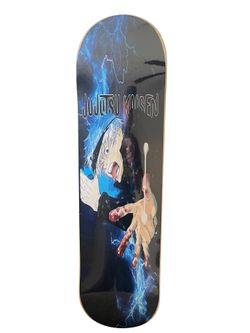 8.0 custom-designed skateboard deck featuring Gojo Satoru from the anime Jujutsu Kaisen.