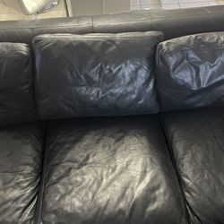 Ralph Lauren Leather Black  Couch