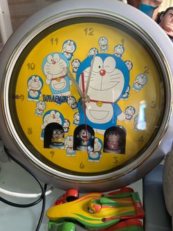 Doraemon Wall Clock with Figures
