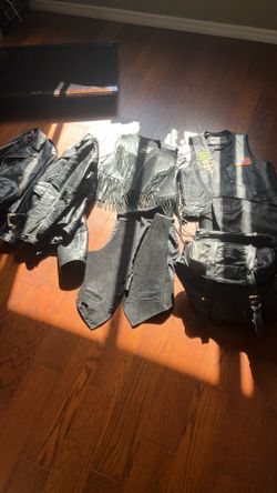 Leather biker jackets, like no and Best and saddlebags for a motorcycle