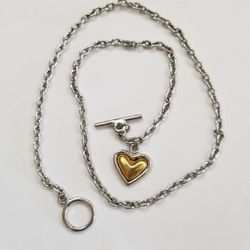 Plated Chain With Heart Charm