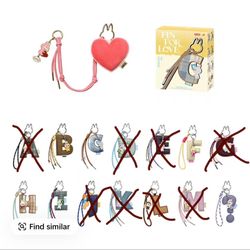 Labubu Letter keychains