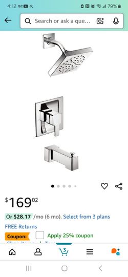 1 Handle Tub/ Shower Trim Kit Cromo