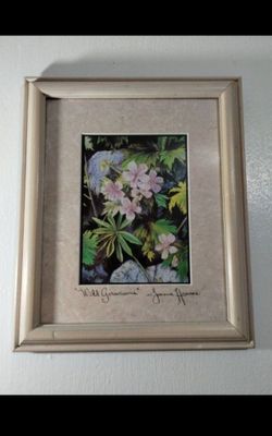 SIGNED - FRAMED / MATTED  JOANNE HENNES ARTWORK 12"×10" - AB100