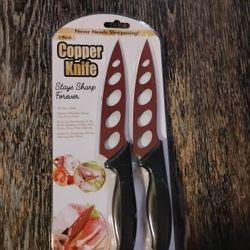 Copper Knives .New Sealed $5.00
