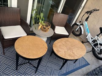 Marble Top Table Coffee Set (2)